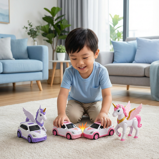 Transforming Unicorn Toy Cars