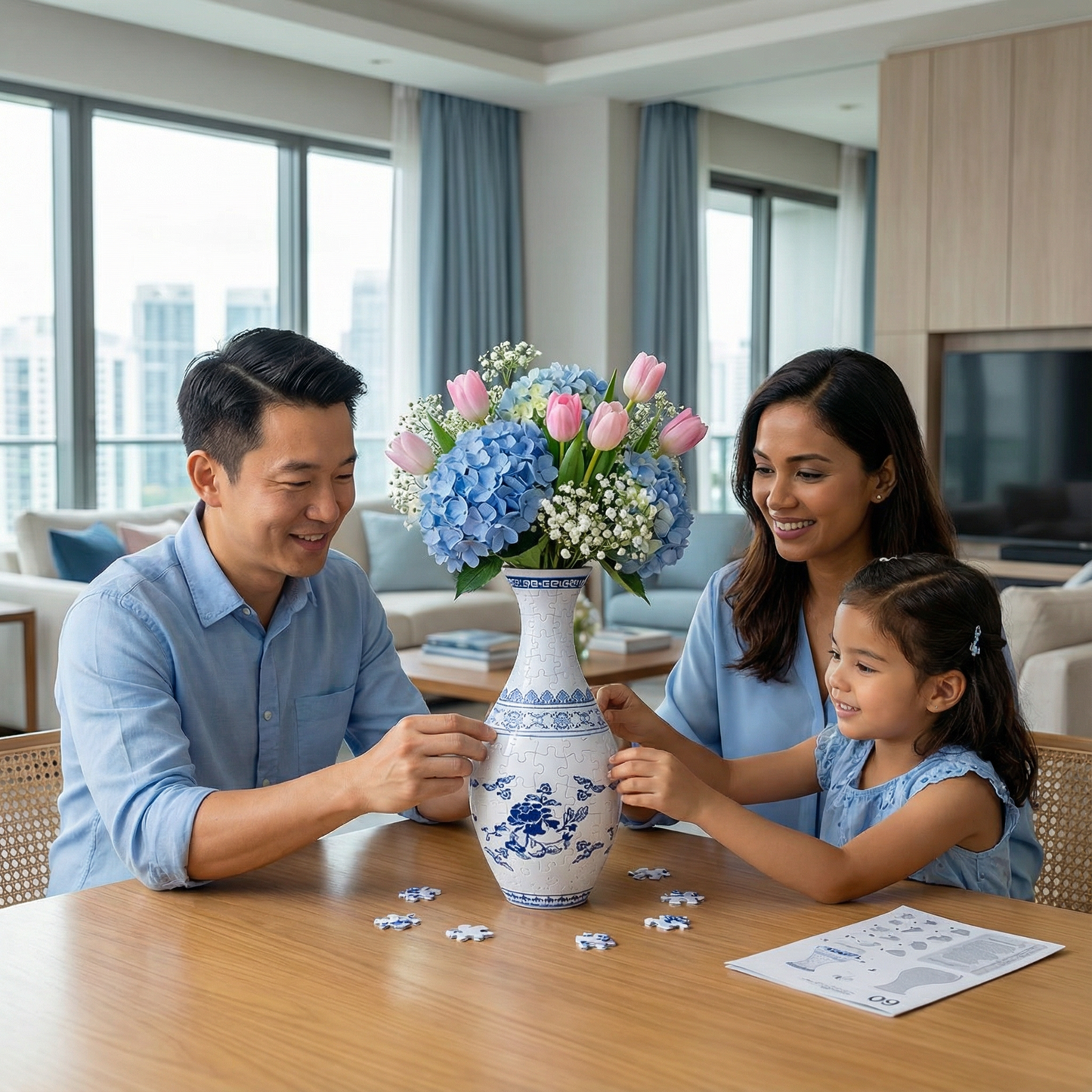 Elegant 3D Puzzle Vase – Usable for Real Flowers