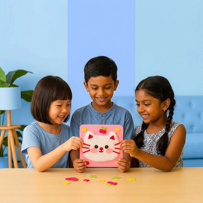 DIY Animal Craft Kit for Kids ⎜ Creative Handmade Material Set with Cartoon Stickers for Fun Learning and Play