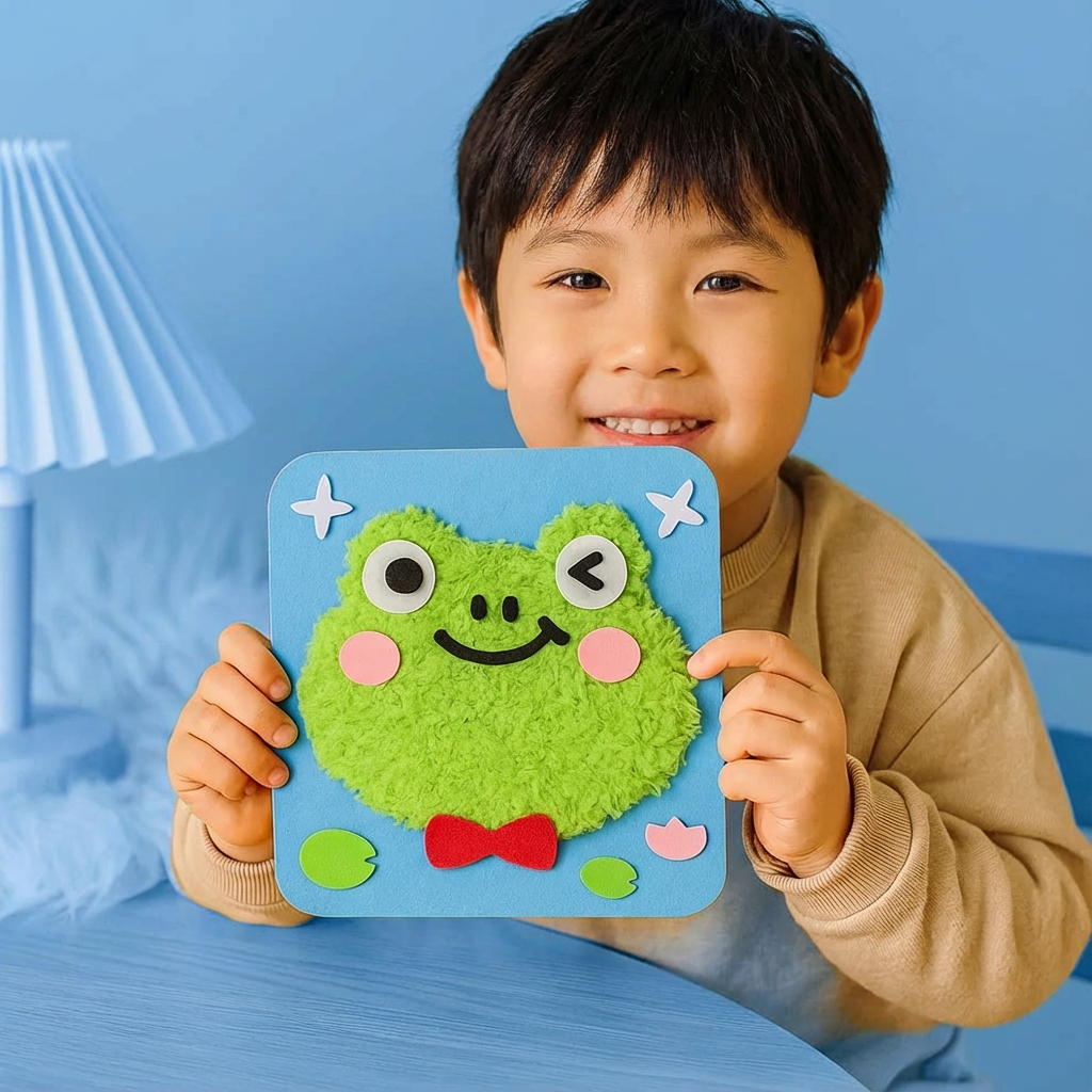 DIY Animal Craft Kit for Kids ⎜ Creative Handmade Material Set with Cartoon Stickers for Fun Learning and Play