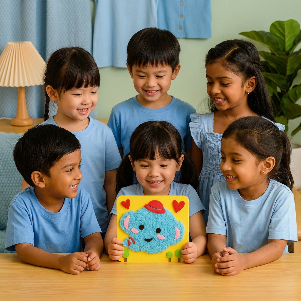 DIY Animal Craft Kit for Kids ⎜ Creative Handmade Material Set with Cartoon Stickers for Fun Learning and Play