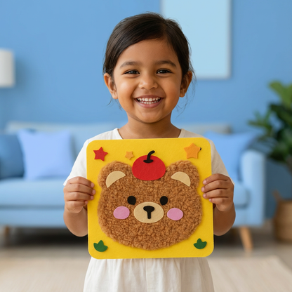 DIY Animal Craft Kit for Kids ⎜ Creative Handmade Material Set with Cartoon Stickers for Fun Learning and Play