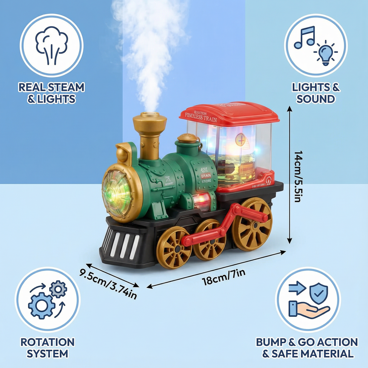 Smart Kids Steam Locomotive with Real Steam