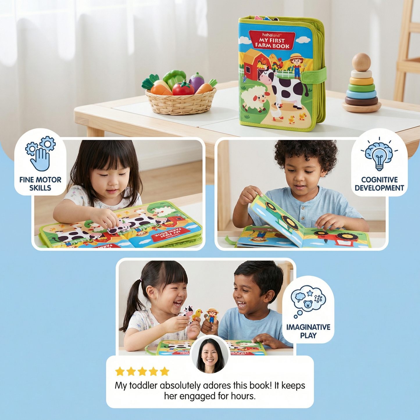Educational Montessori Farm Story Book