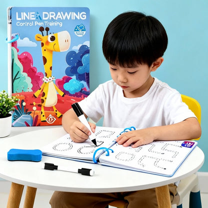 Pen Control Training Book for Kids ⎜ Reusable Drawing Practice to Boost Focus and Hand-Eye Coordination