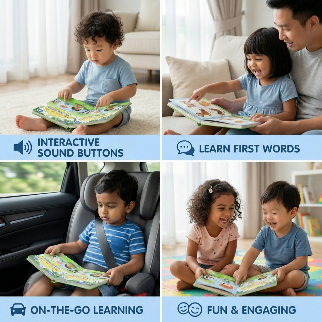 English Sound Book for Toddlers ⎜ Interactive Learning Toy for First Words with Audio and Colorful Illustrations