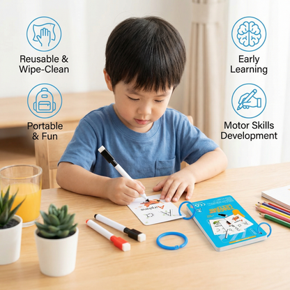 Reusable Numbers and Letters Learning Book for Children
