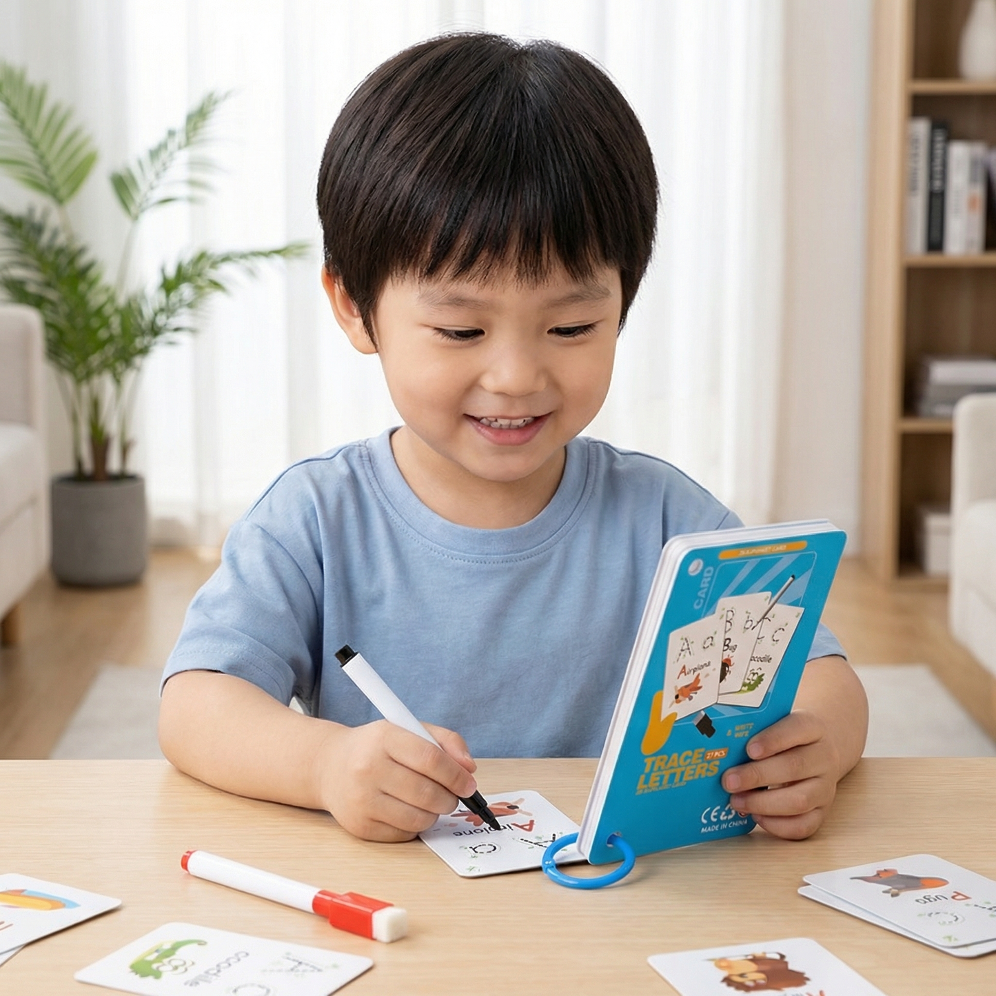 Reusable Numbers and Letters Learning Book for Children