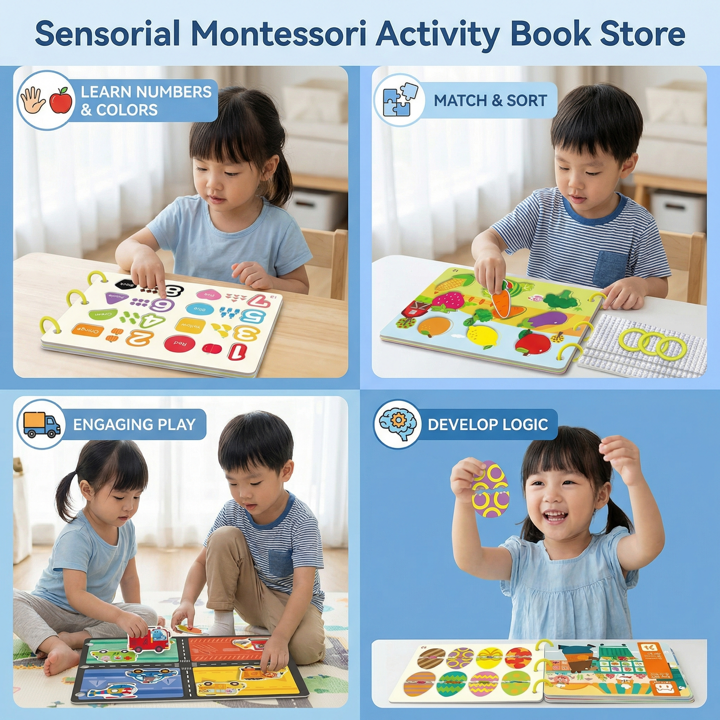 Sensorial Montessori Activity Book