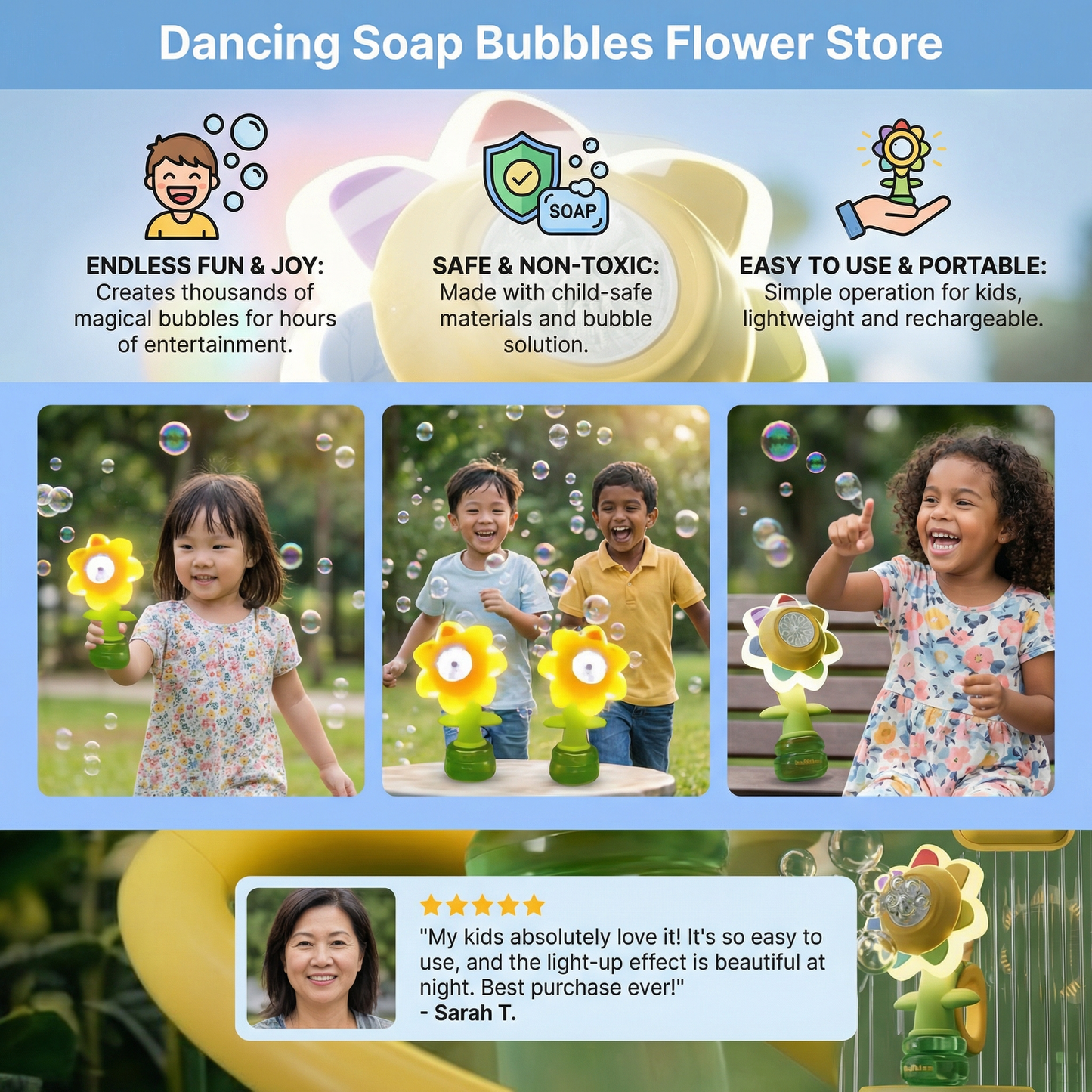 Dancing Soap Bubbles Flower
