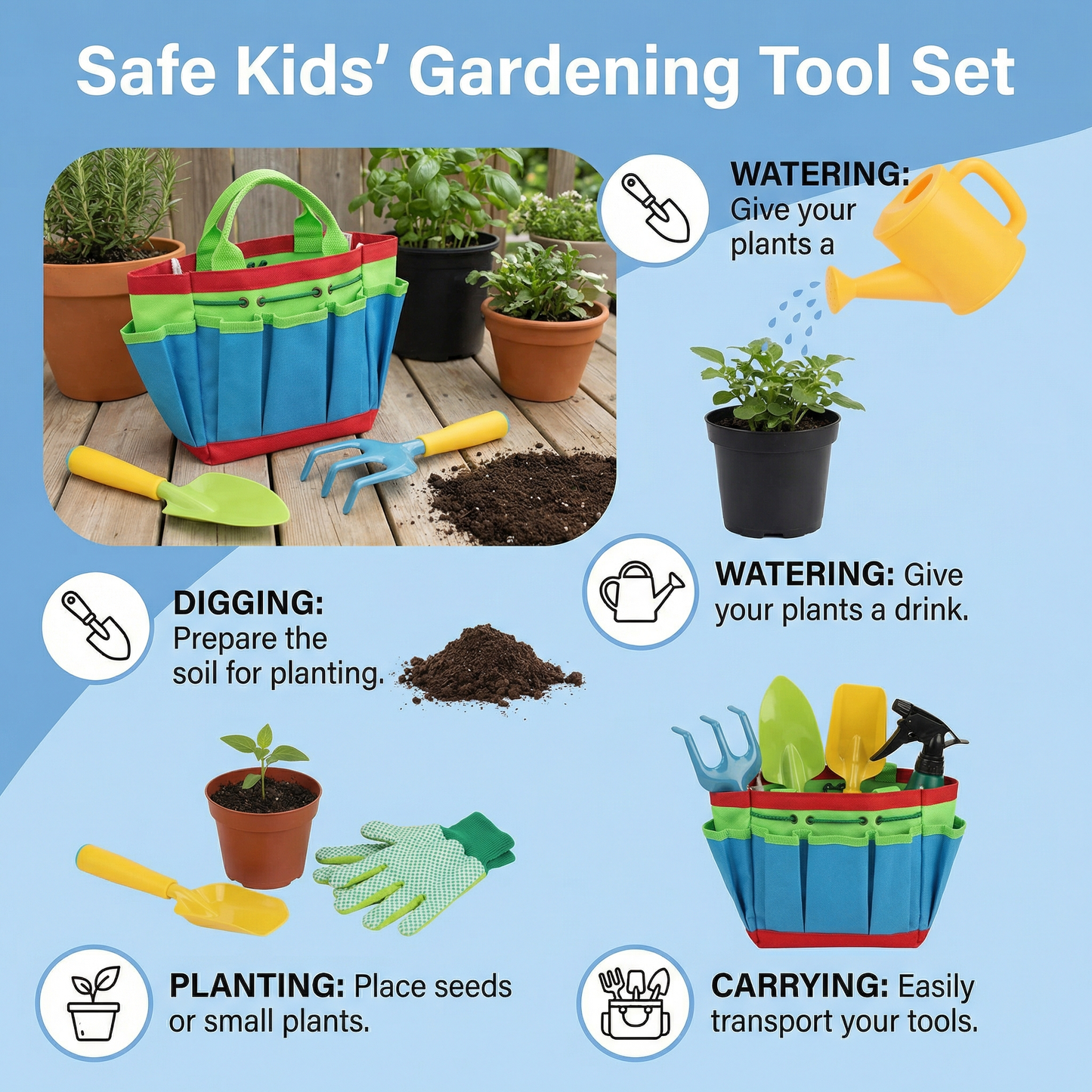 Safe Kids’ Gardening Tool Set