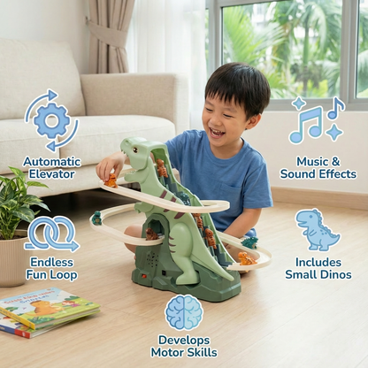 Dino Slide Roller Coaster Fun