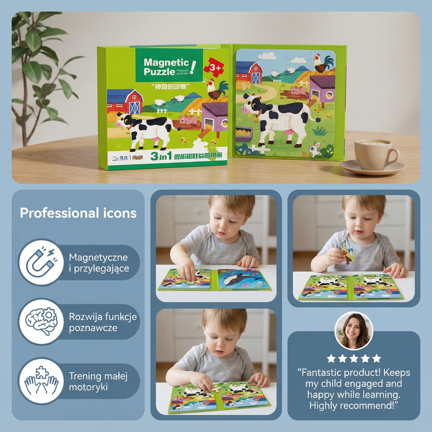 Magnetic Montessori Puzzle Book