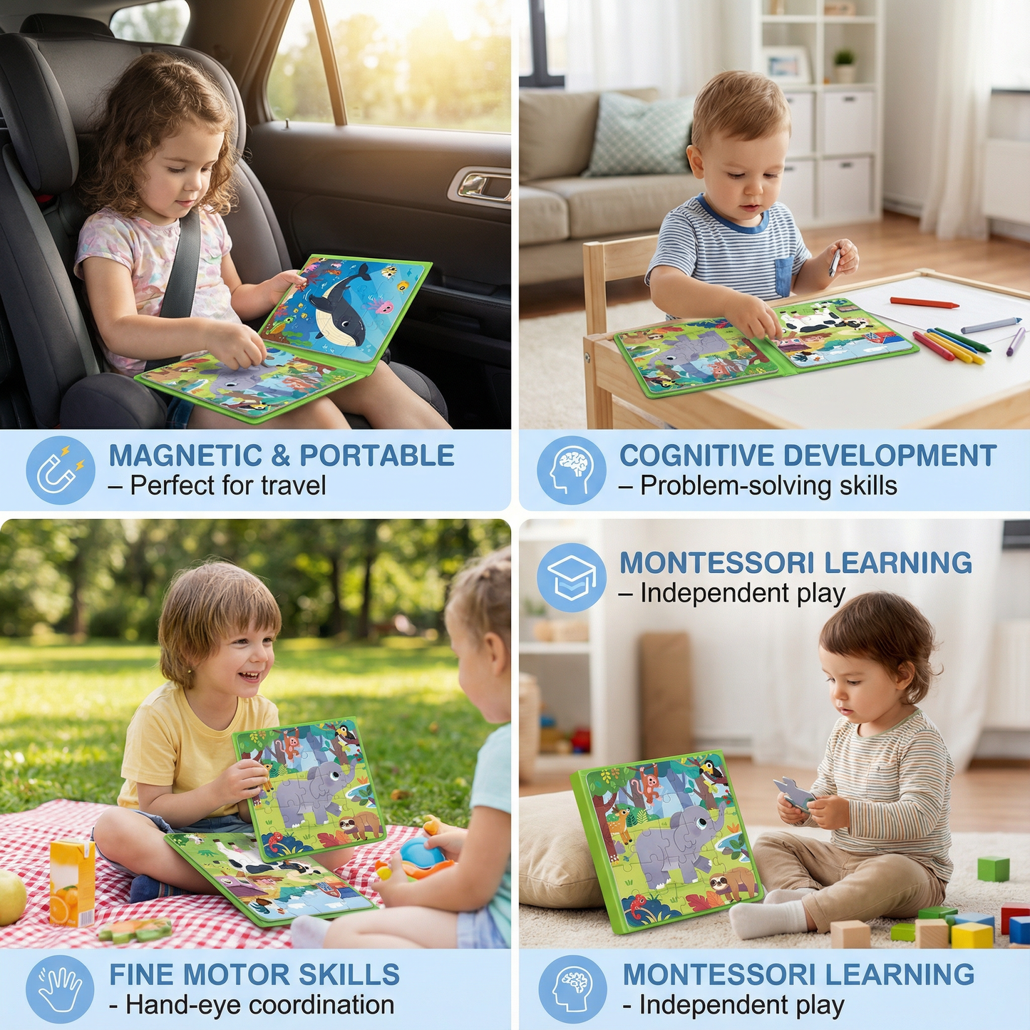 Magnetic Montessori Puzzle Book