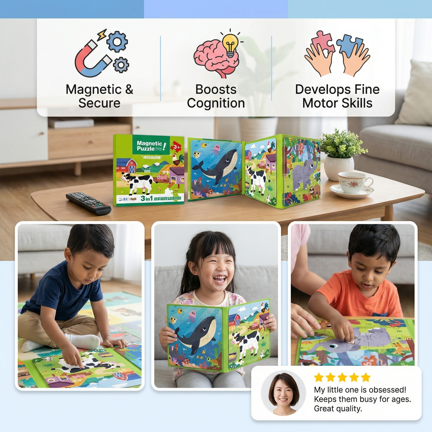 Magnetic Montessori Puzzle Book