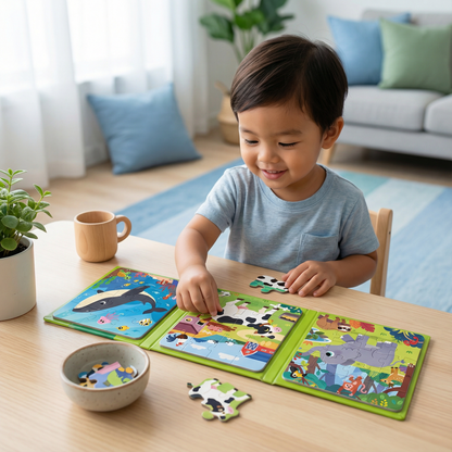Magnetic Montessori Puzzle Book
