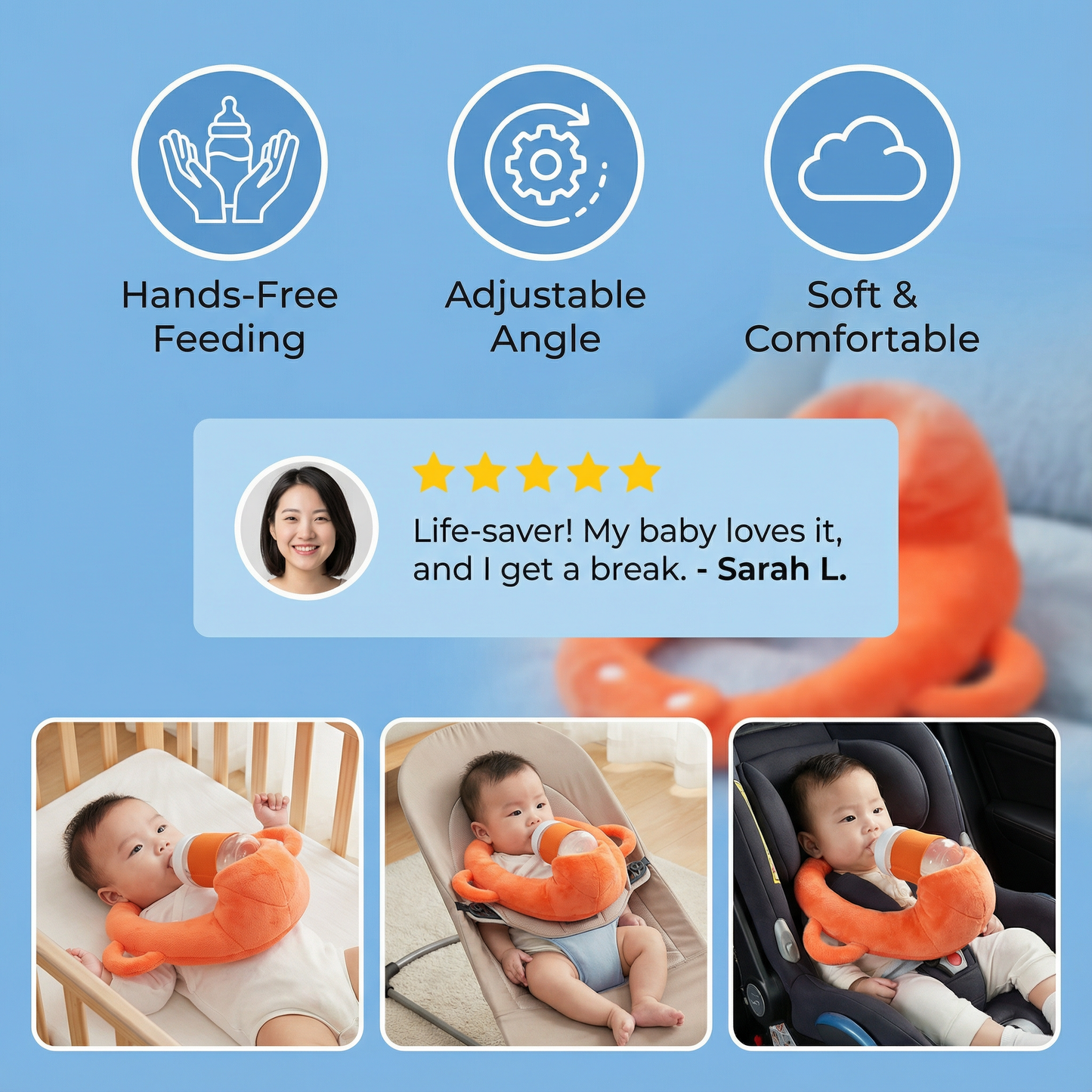Hands-Free Nursing Pillow for Babies