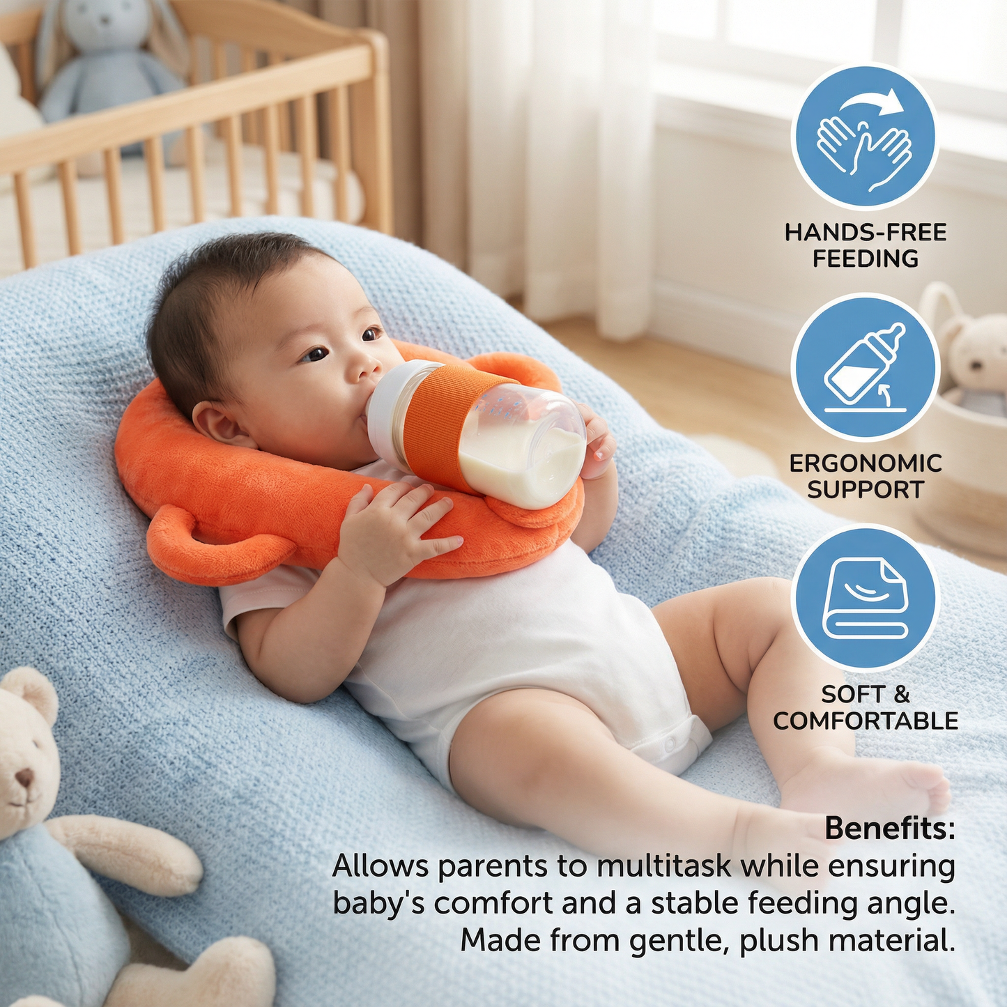 Hands-Free Nursing Pillow for Babies