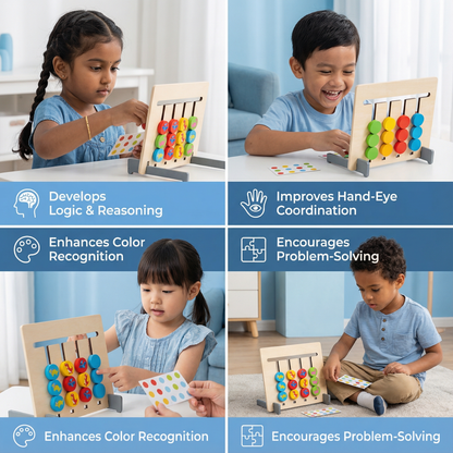 Montessori Color Pattern Matching Wooden Game