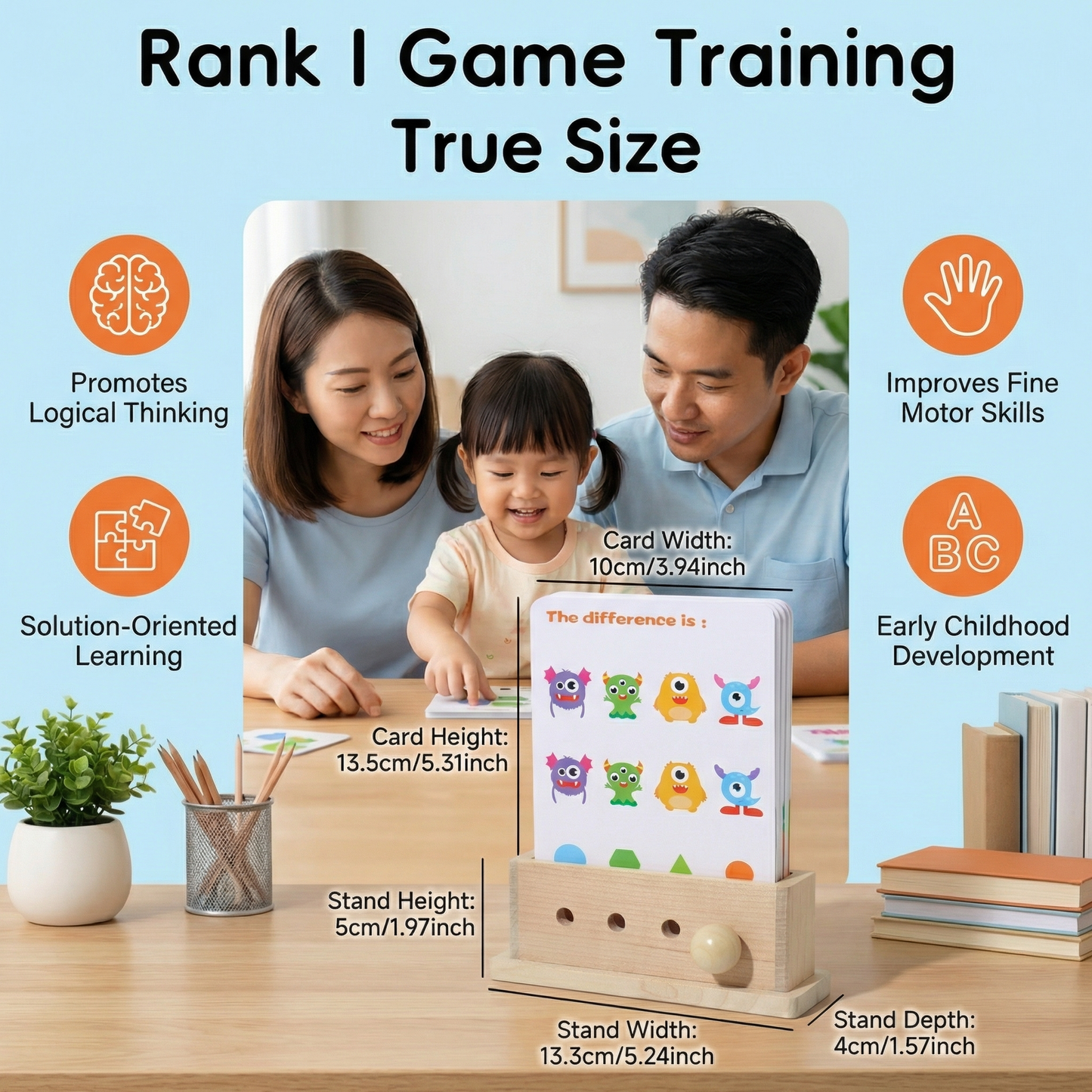 Wooden Logic Decoding Learning Game for Children - Promoting Early Skills