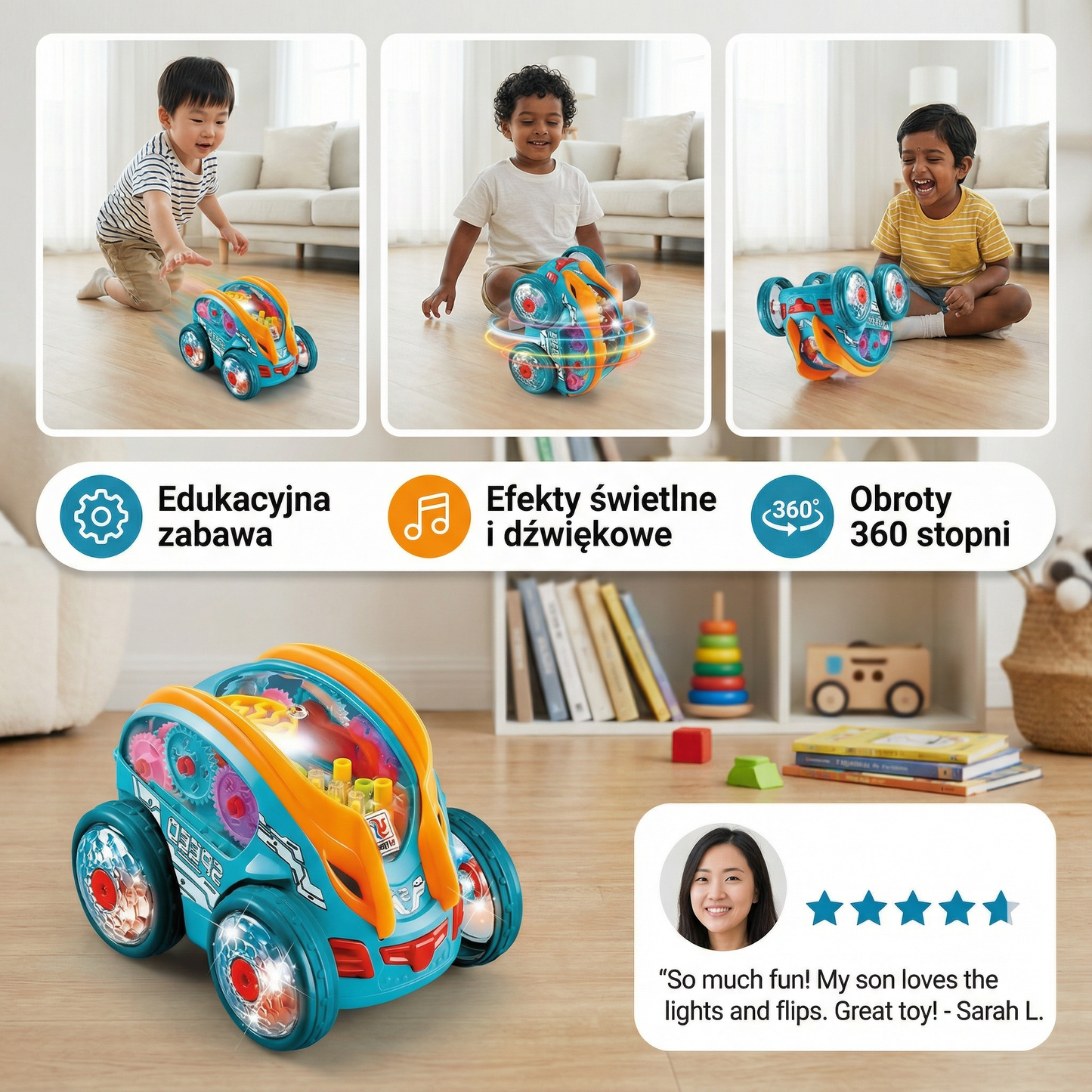 Glowing Tumble Car Toy