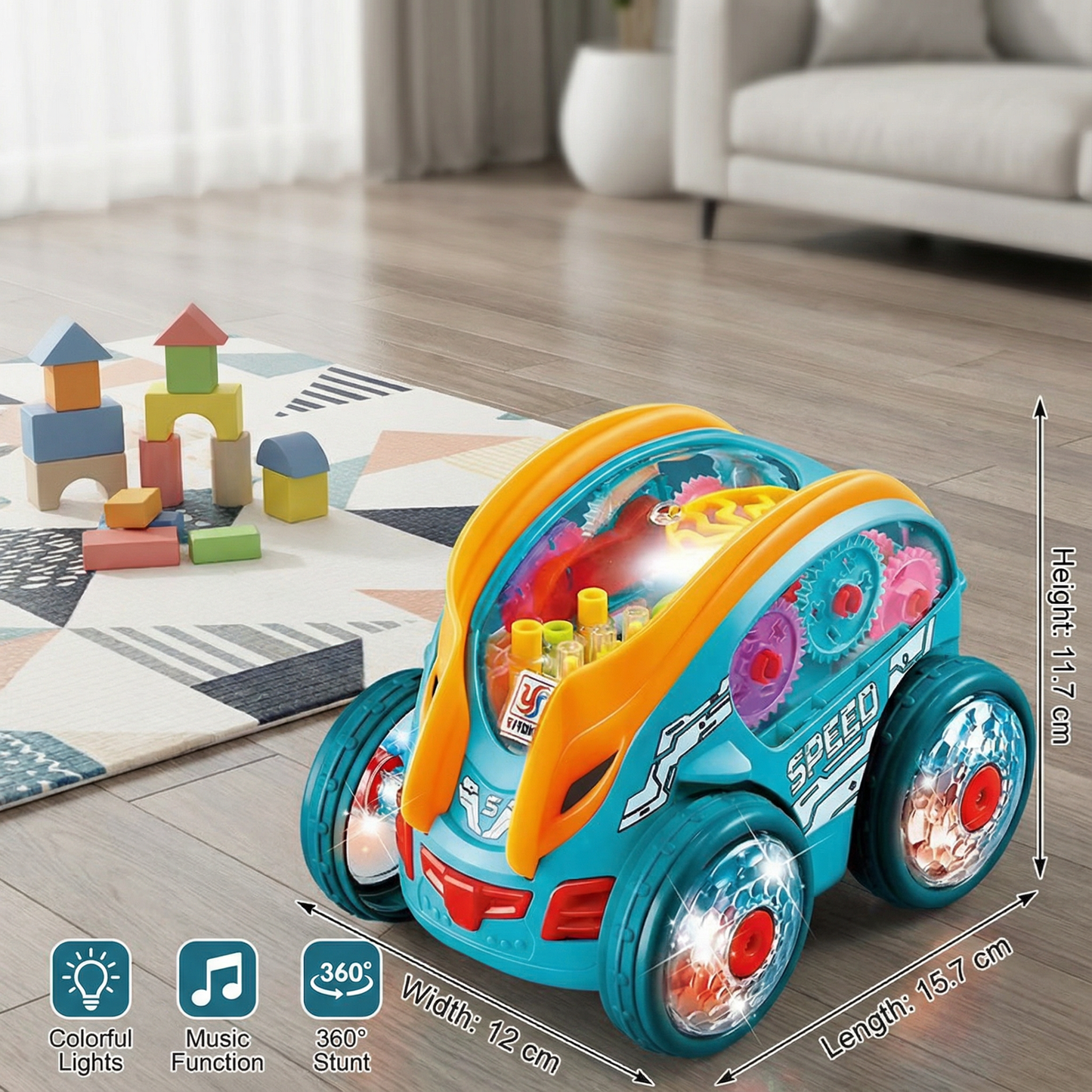 Glowing Tumble Car Toy
