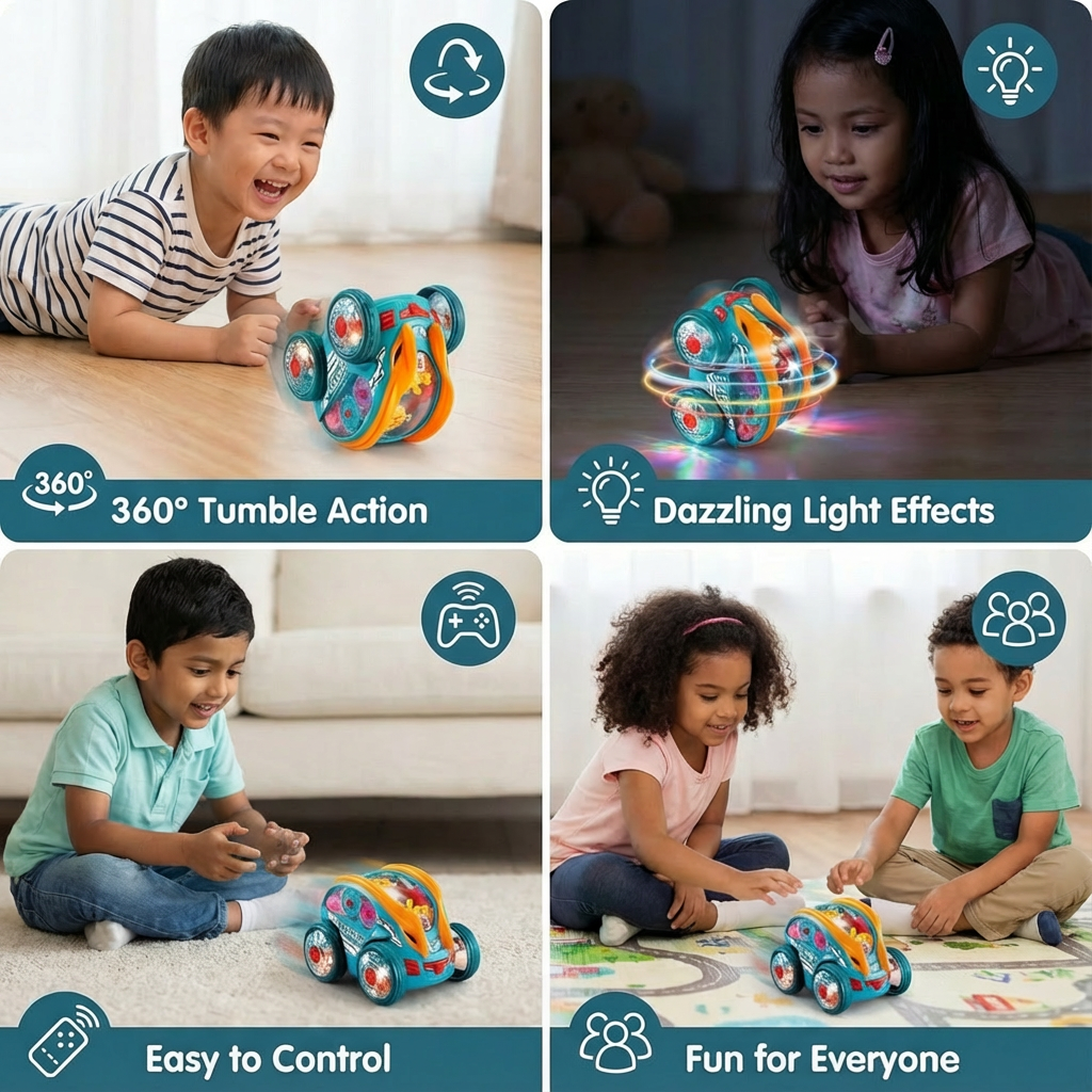 Glowing Tumble Car Toy
