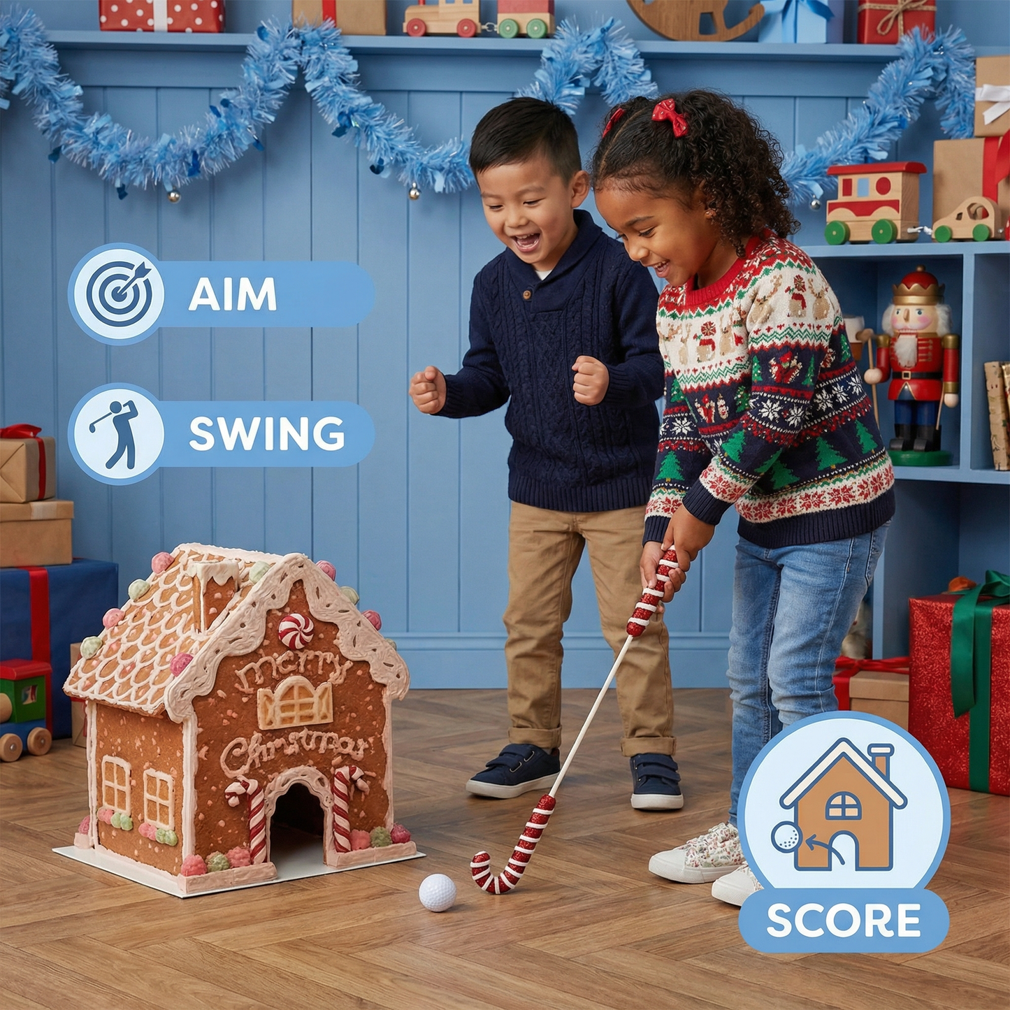 Gingerbread Golf Christmas Toy