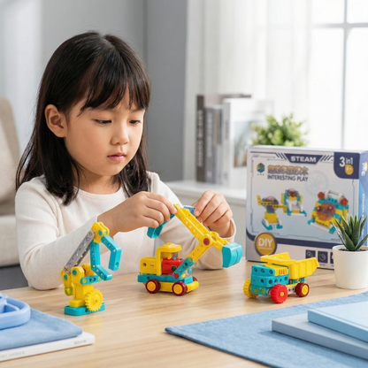 3-in-1 Science and Technology Building Block Playset