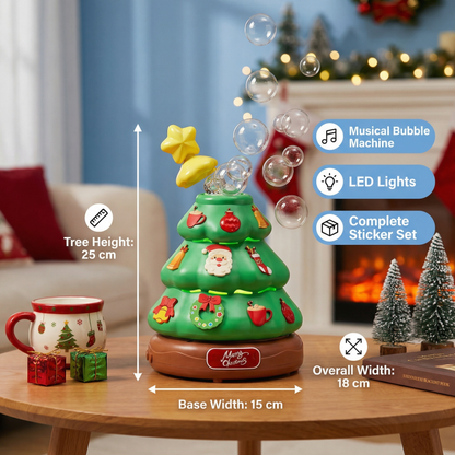 Musical Bubble Christmas Tree with Stickers for Decorating