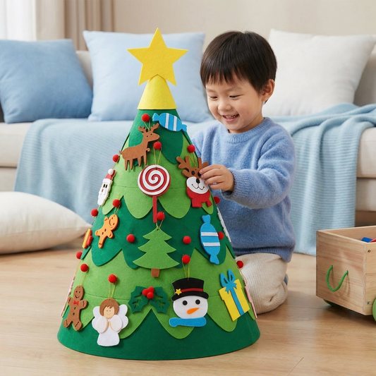 Montessori 3D Felt Christmas Tree