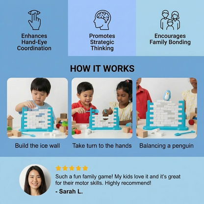 Penguin Ice Wall Balance Family Game