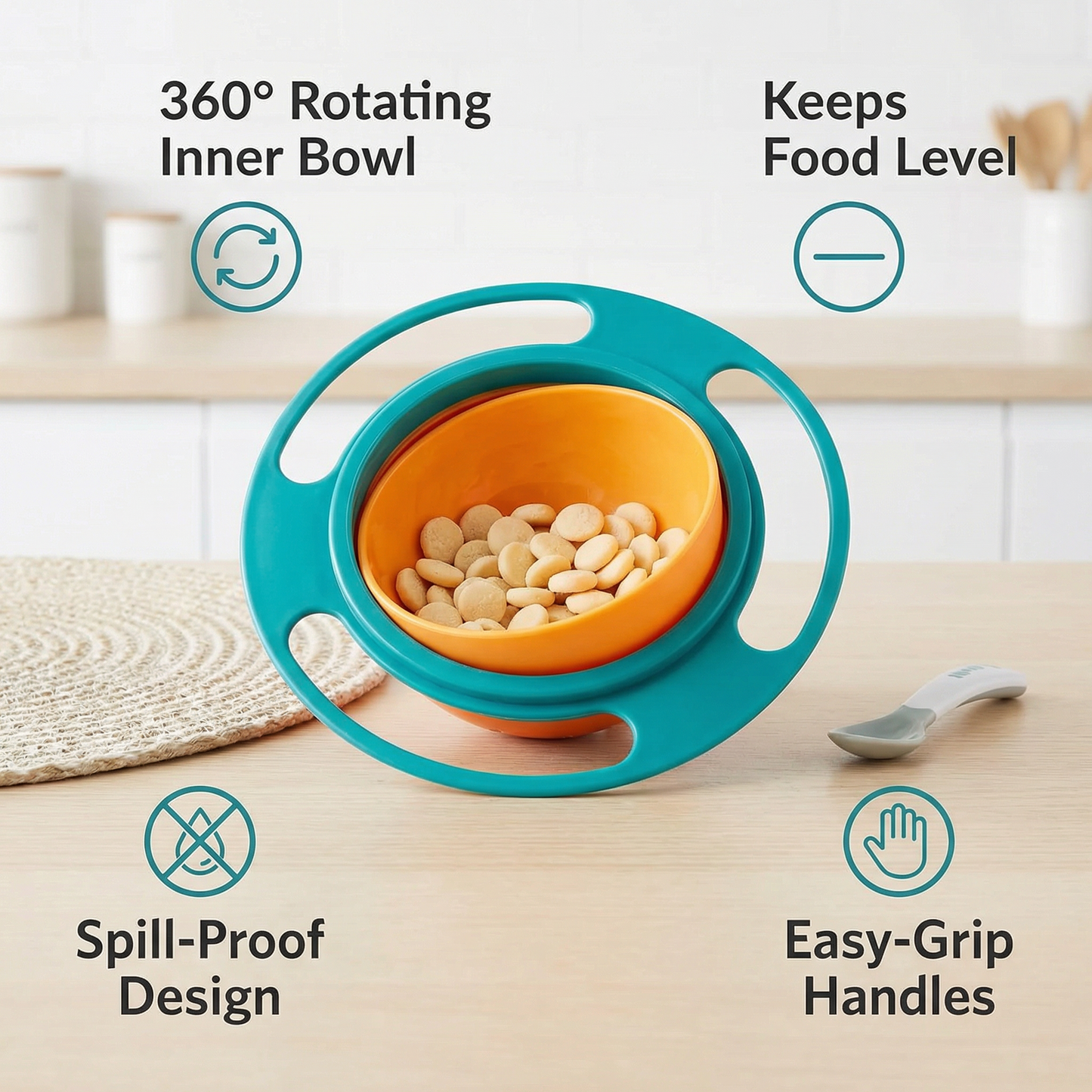 Spill-Proof Baby Bowl – Mess-Free Mealtimes