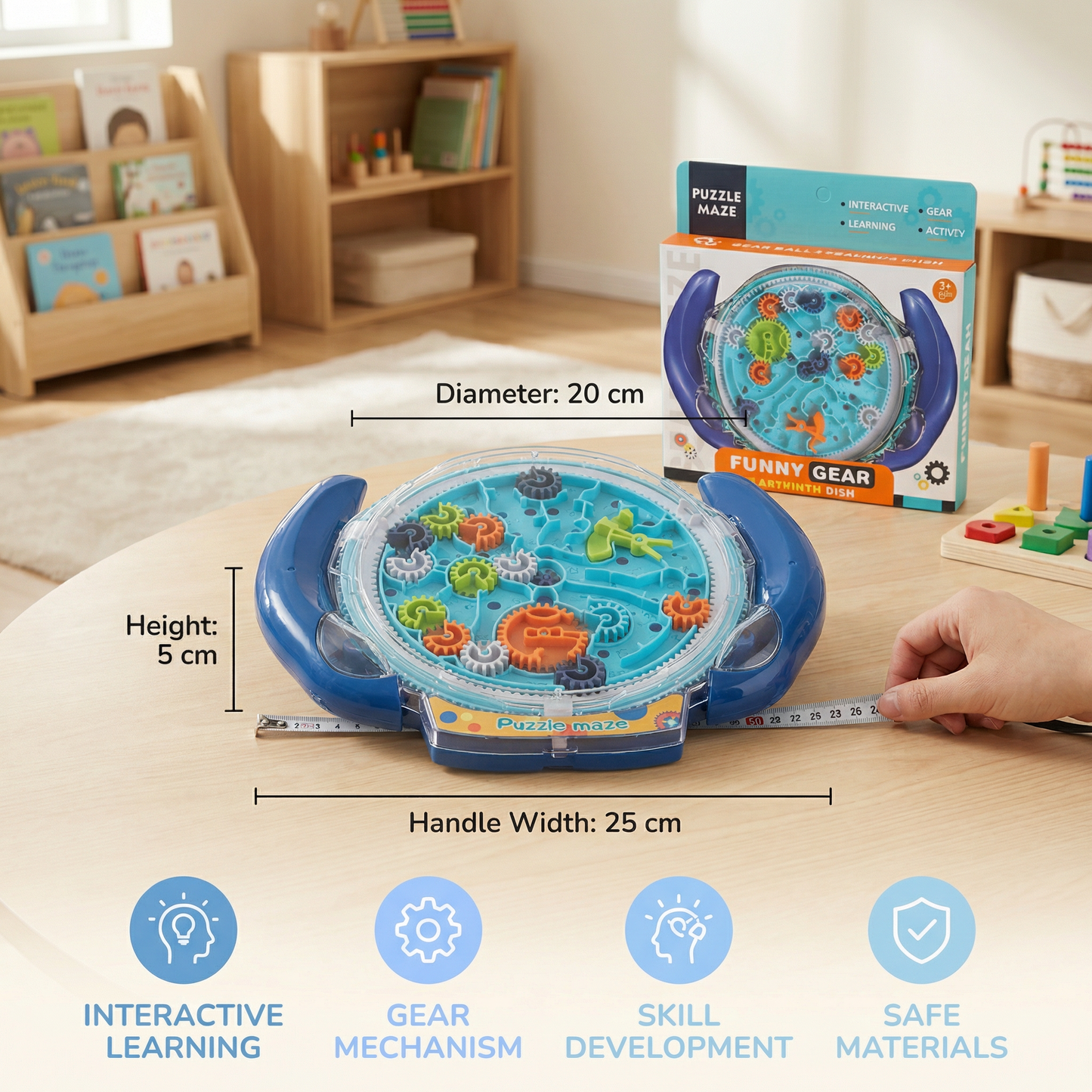 3D Ball Maze Wheel – Skill and Learning Game