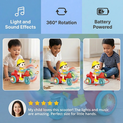 Light-Up Musical Kids’ Stunt Scooter Toy
