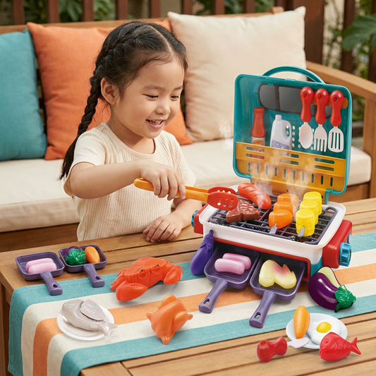 My First BBQ Grill – Kids’ Kitchen with Smoke Effect and Colour-Changing Food