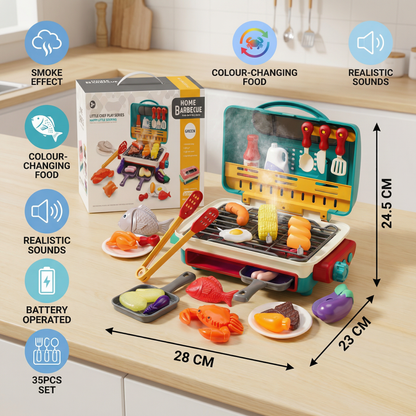 My First BBQ Grill – Kids’ Kitchen with Smoke Effect and Colour-Changing Food