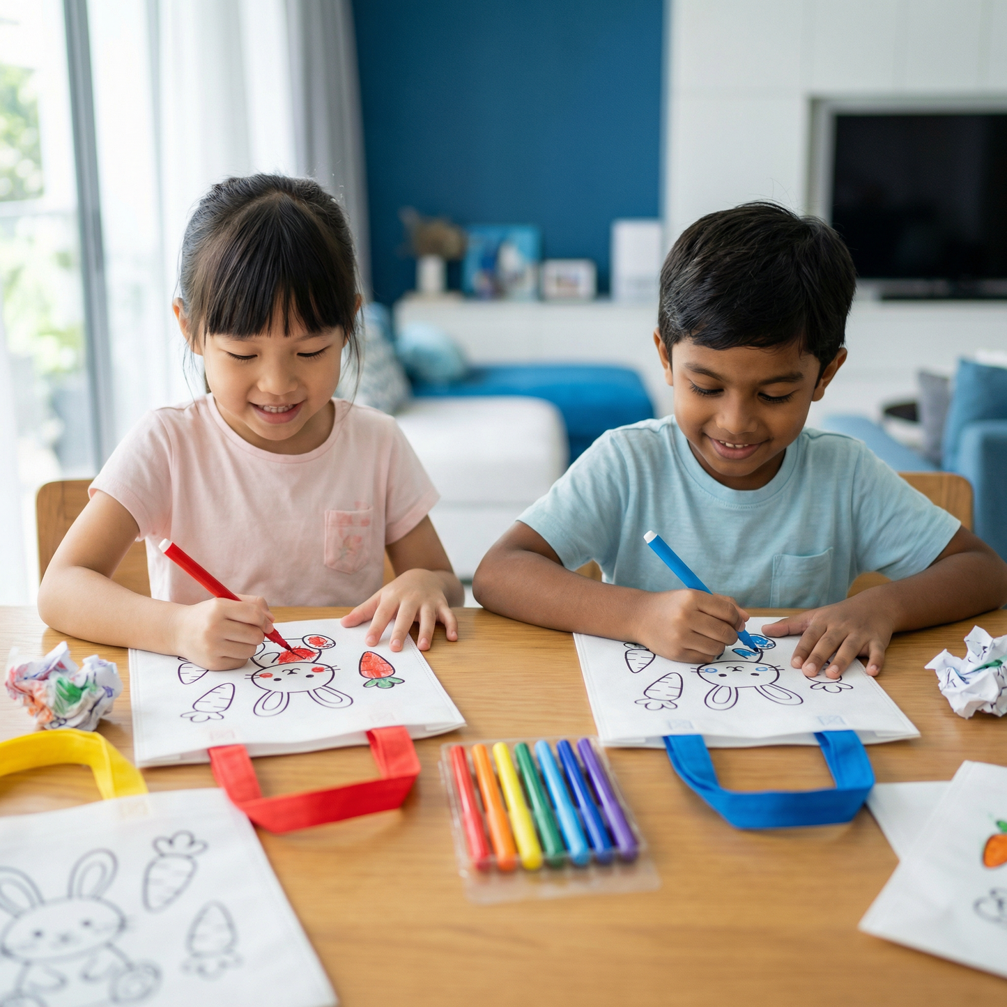 Kids’ Craft and Drawing Bag Set with Markers