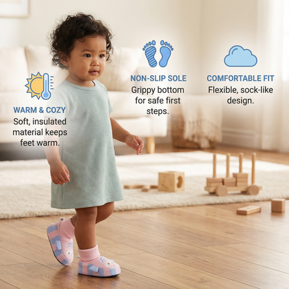 Cuddly Soft Baby Sock Shoes – Warm, Non-Slip & Comfortable