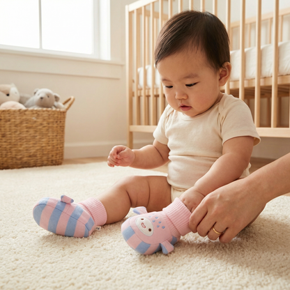 Cuddly Soft Baby Sock Shoes – Warm, Non-Slip & Comfortable