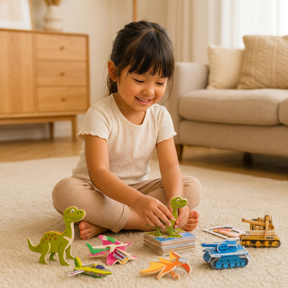 3D Cartoon Puzzle Set for Children