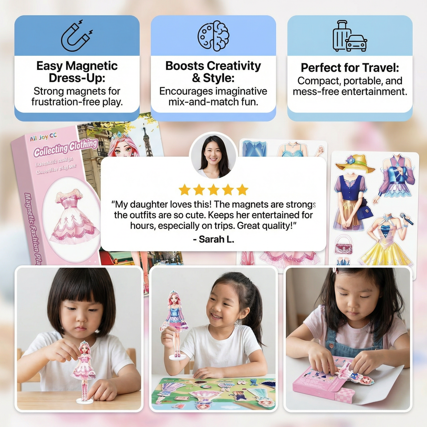 Magnetic Fashion Play Set for Kids