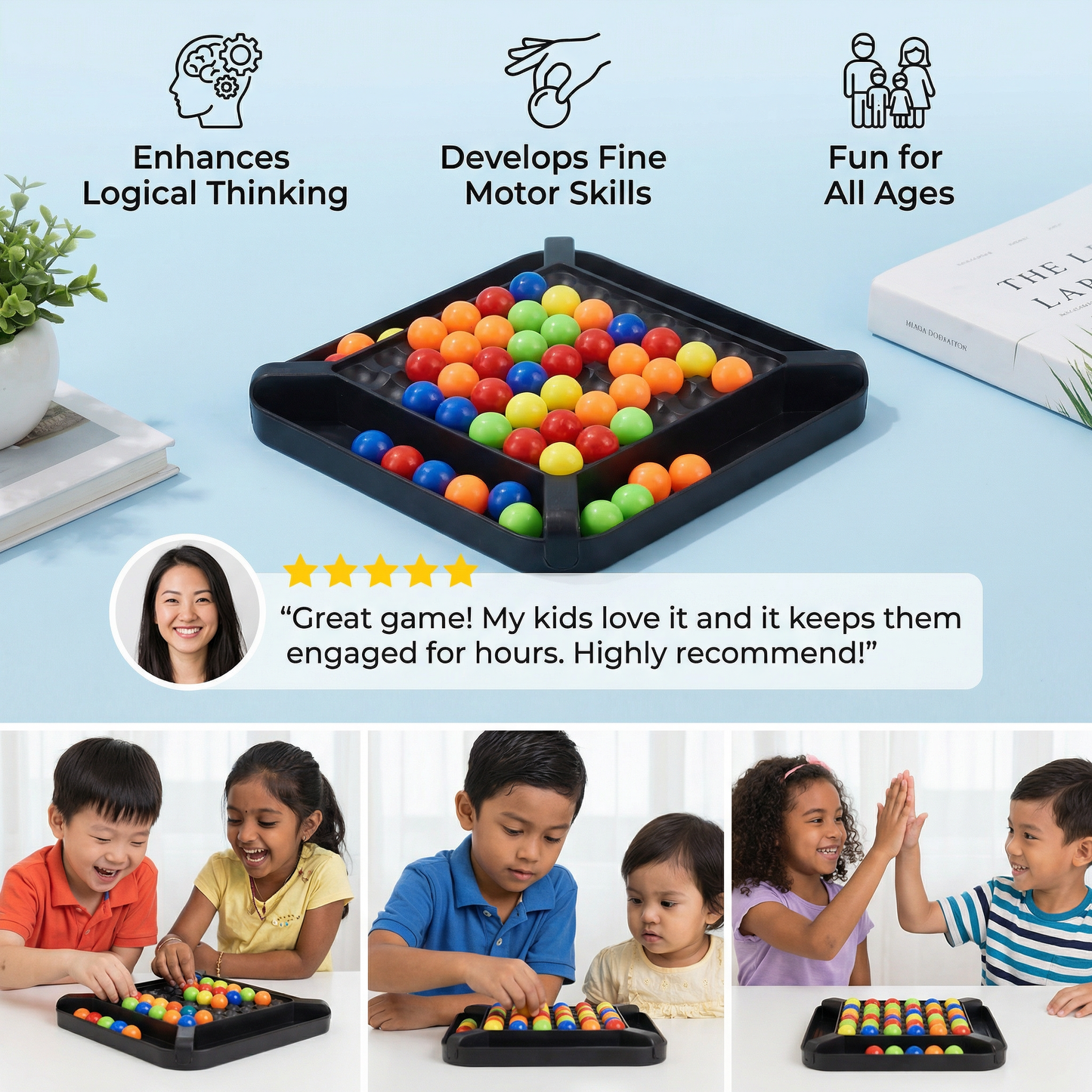 Colour Match Logic Game – Interactive Ball Puzzle for Children & Adults