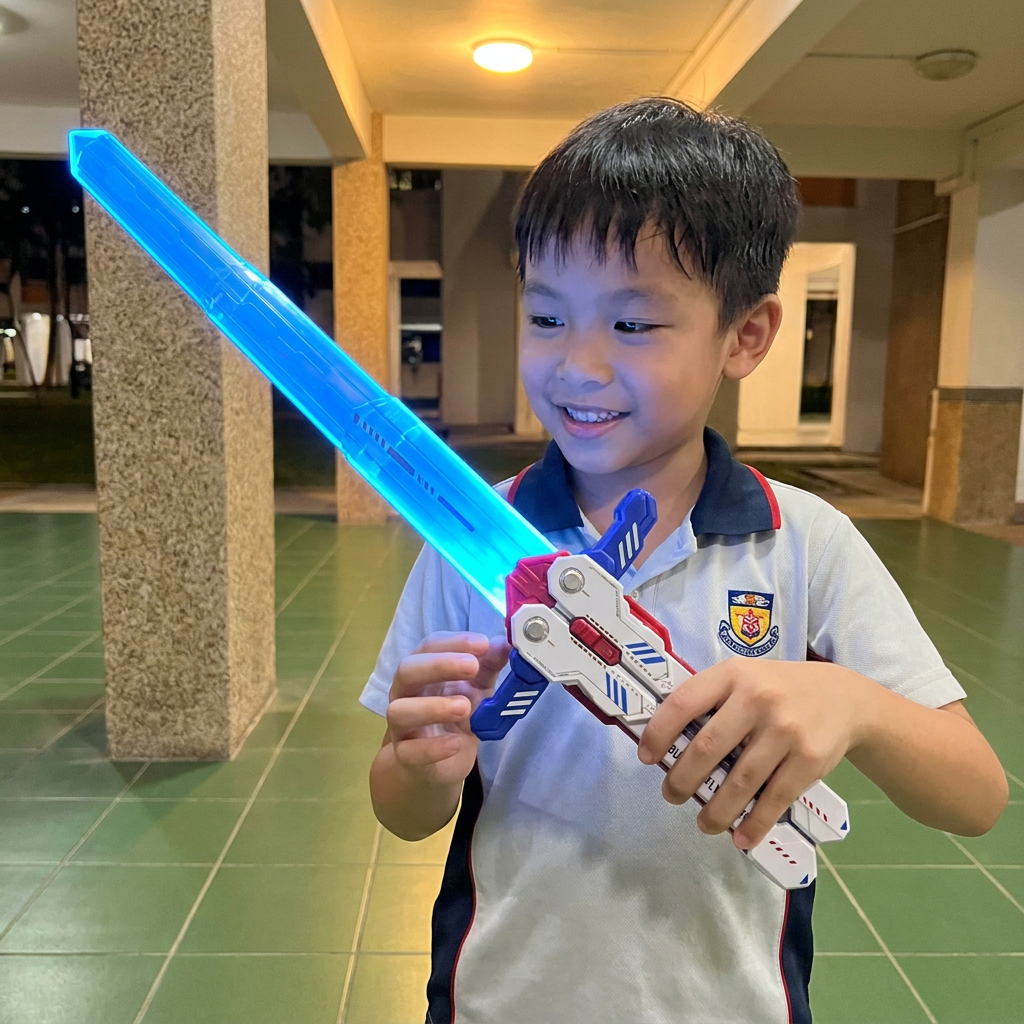 Glowing Telescopic Butterfly Sword Toy