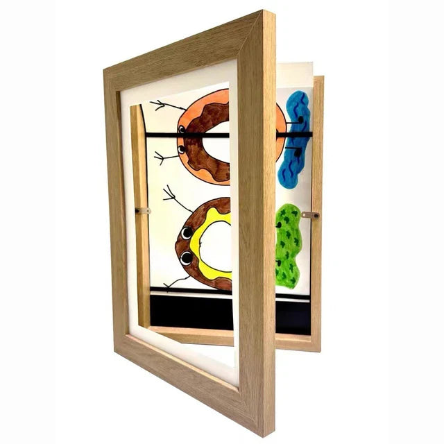 Children’s Art Display Frame ⎜ Flip-Open Picture Frame with Storage for Drawings and Creative Projects